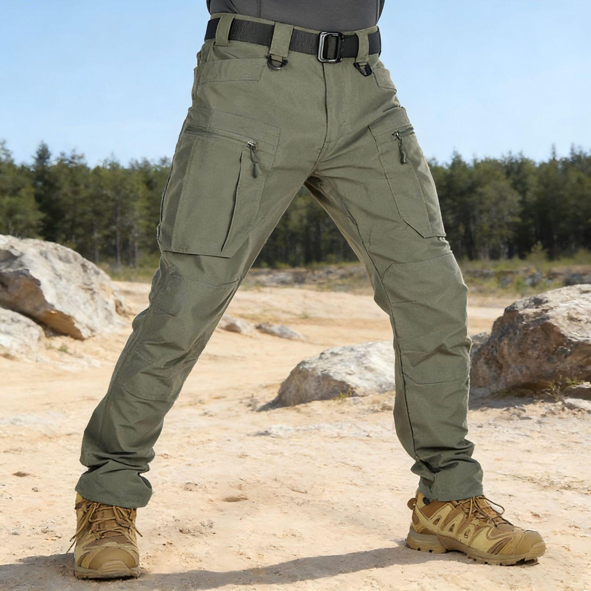 Men s Tactical Waterproof Elastic Work Pants - Spring & Autumn XL хаки