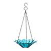 Hanging Metal Bird Feeder with Detachable Flower Bowl Weather-proof Outdoor Garden Patio Yard Bird Bath Watering Feeding Bowl