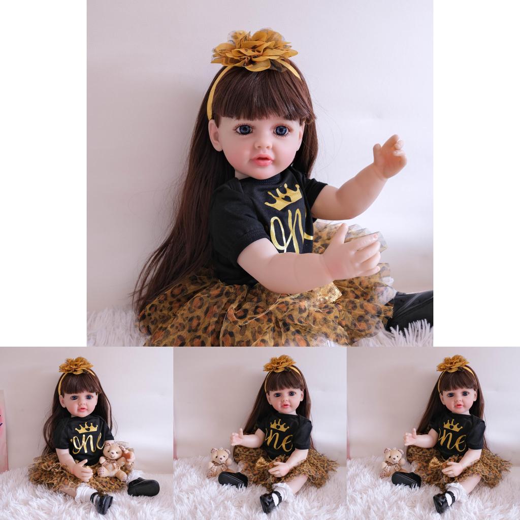 Silicone Reborn Baby Doll 55cm With Realistic Features For Collectors And Gift Giving