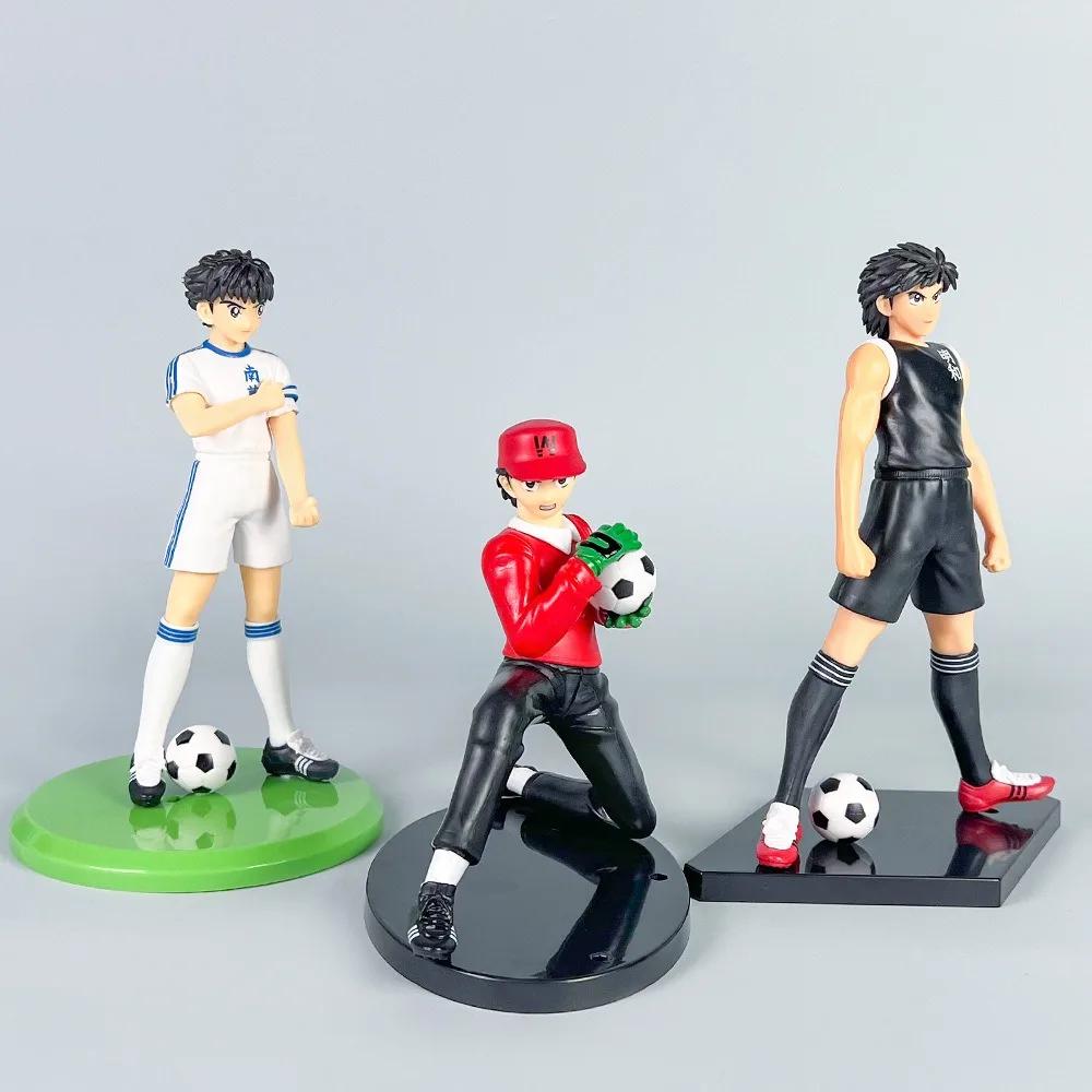 19cm captain tsubasa figure ozora tsubasa wakabayashi genzo anime model collection table ornament decoration holiday gifts