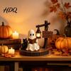 Decorazioni per il Raccolto Autunnale Statuetta Fantasma di Halloween Statua Vintage Accogliente per Leggere un Libro/Portare a Spasso il Cane con Lanterna Sculture Bizzarre Illumina