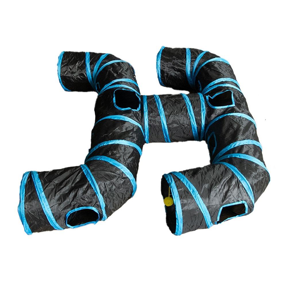 Polyester+Steel Wire Cat Tunnel Tube Foldable Cat Maze Tunnel Portable Pet Fun Play Toy  Puppy