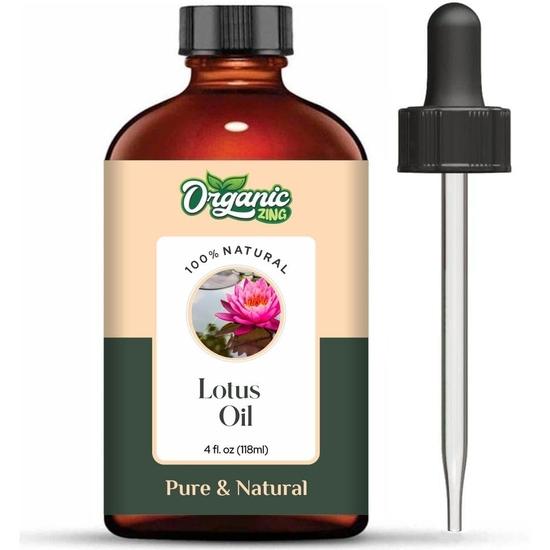 

Organic Zing Lotus (Nelumbo nucifera) Oil | Pure & Natural Essential Oil for Skincare, Hair care, Aroma & Diffusers. - 118ml/3.99fl oz