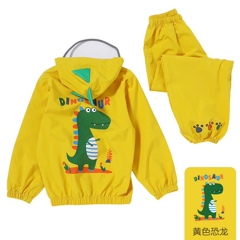 New 2022Children s Suit Thickened Raincoat No Conjoined Student Poncho Keep Warm Outdoor Rain Gear Kids Rain Coat S жёлтый