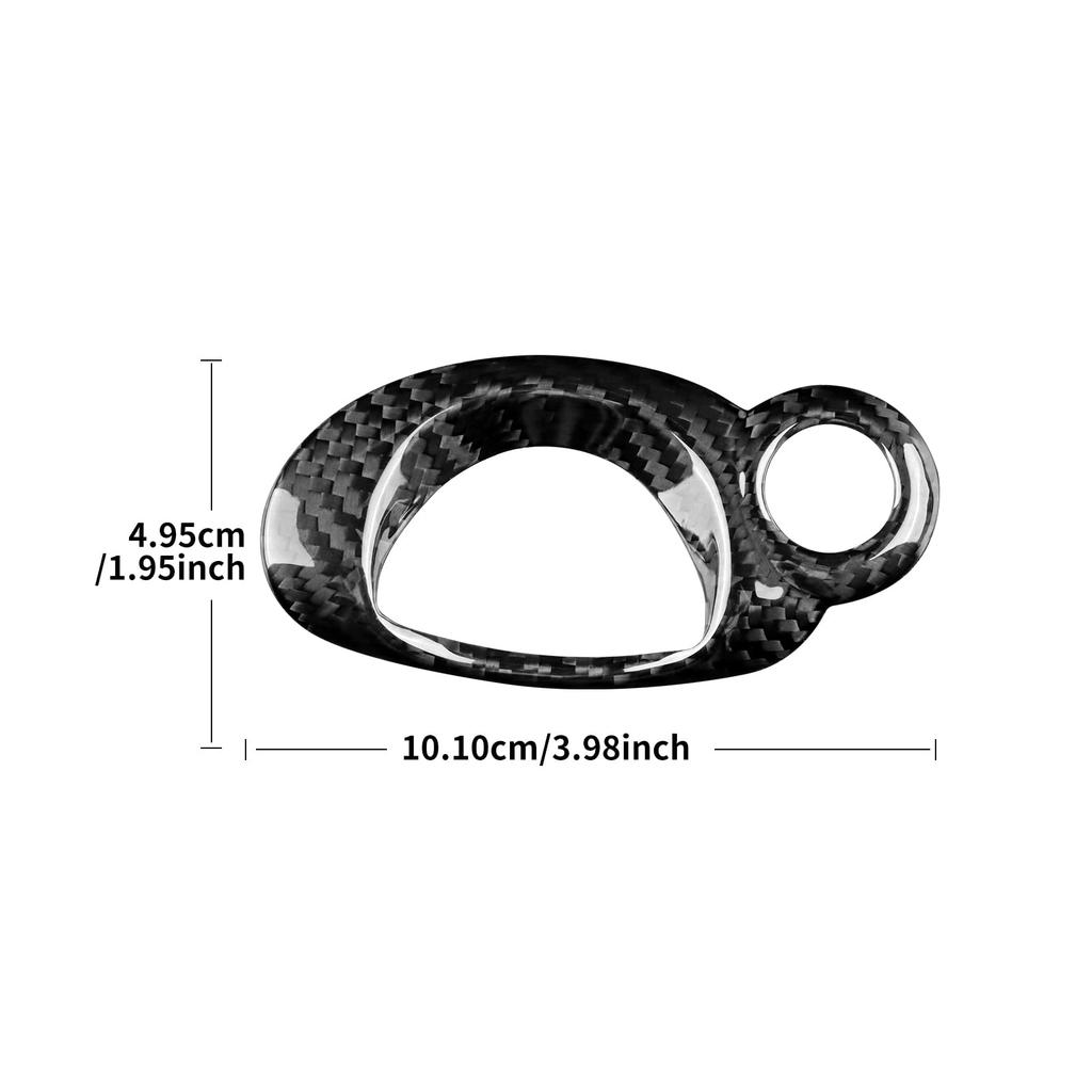 AIRSPEED Carbon Fiber Interior Accessories for MINI 2nd Generation R57 and R60 Customizable Car Key Starter Frame Decorative Panel and Engine Button