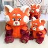 Turning Red Cute Red Panda Plush Toy Soft Cuddly Stuffed Animal Cartoon Panda Plushies Appease Doll Xmas Gifts Girl
