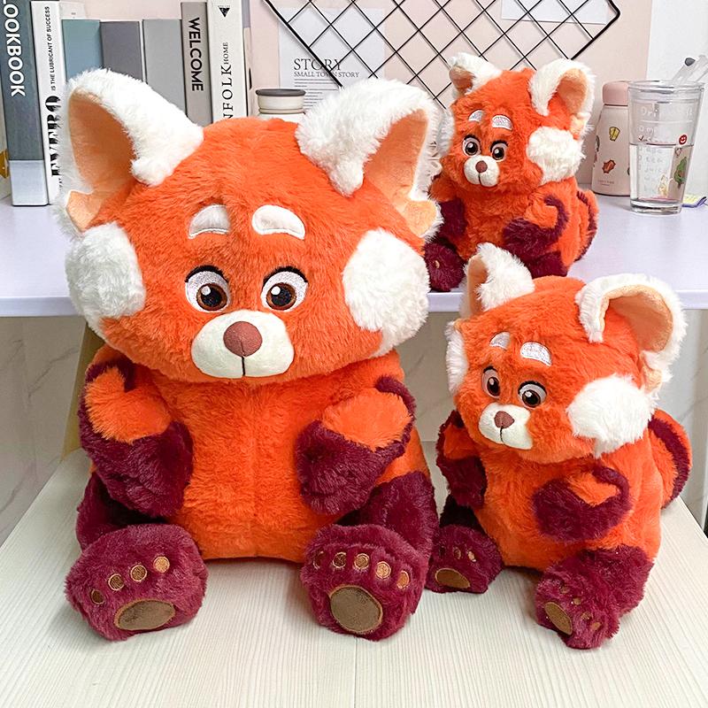 Turning Red Cute Red Panda Plush Toy Soft Cuddly Stuffed Animal Cartoon Panda Plushies Appease Doll Xmas Gifts Girl