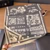 Imitation Cashmere Scarf Versatile Camellia Four-leaf Clover Thermal Air Conditioner Shawl with Fashionable Scarf