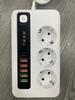 Power Strip EU AC Outlet Socket Multiprise Smart Home Extension Electrical Adapter 3-position TYPE-C USB Charging