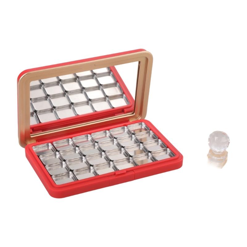 Cosmetic Storage Box With Strong Magnetic To Secure Eyeshadow Blush Highlighter Portable