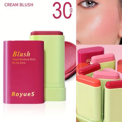 30g Blush Stick Lips and Cheeks Natural Nude Makeup Contouring Brightening Solid Blush Cream Rouge Stick