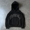 American Retro Zipper Sweater Star Print Hoodie Trendy Men's Casual Jacket