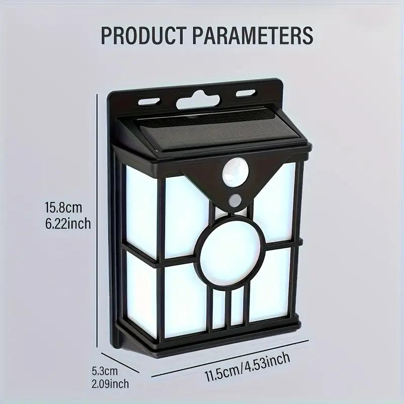 Waterproof Solar Sensor Light, Intelligent Sensing, No Power Outage In Rainy Days, Suitable for Safe Lighting In Courtyards, Gardens, Fences, Lanes