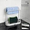 Double-Layer Kitchen Dishcloth Holder Hollow Design Countertop Rag Hanger  Under Sink