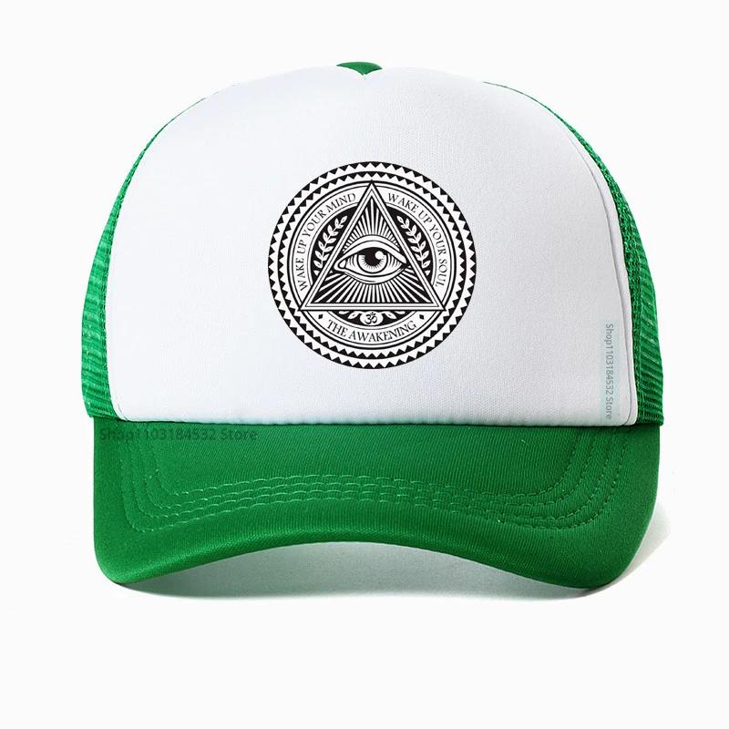 Eye of God Hats Vintage Egypt Pyramid AllSeeing Eye Illuminati Hat Punk Egyptian Triangle Adjustable Baseball Cap