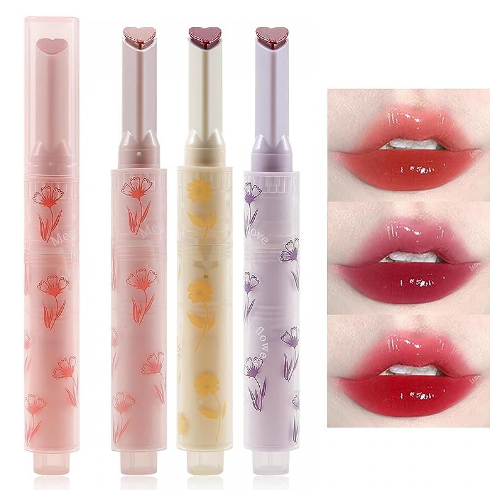 Jelly Lipstick, Tinted Glasting Melting Balm, Heart Shape Lip Gloss Lip Stain, Long Lasting Moisturising, High Pigmented