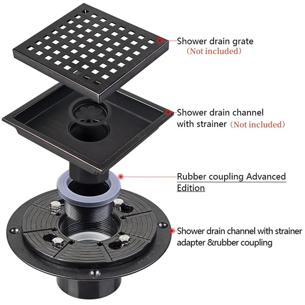 2 Inches Shower Drain Flange Drain Base For Linear Square Drain Installation US Floor Drain Connector Flange Home Improvement