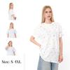 Women's Oversized Graphic T‑Shirt with Print – Casual Summer Fashion Top – Soft Cotton Relaxed Fit Shirt for Women Summer 8384-002 HC