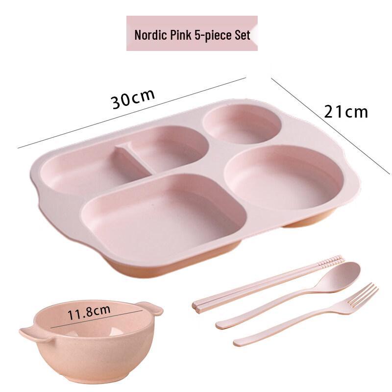 Wheat Straw Divided Dining Set