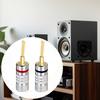 24K Musical Sound Banana Plug Gold Plated for Speaker Wire Nakamichi Banana Plug Pin Screw Type Banana Connectors Plugs Jack