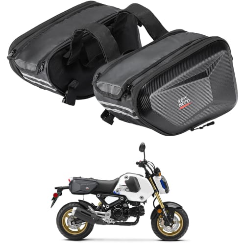 

KEMIMOTO Motorcycle Side Bag, Motorcycle Bag, 30L, Large Capacity, Expandable Function, Left and Right Set, Universal, Waterproof, EVA Material, Motor