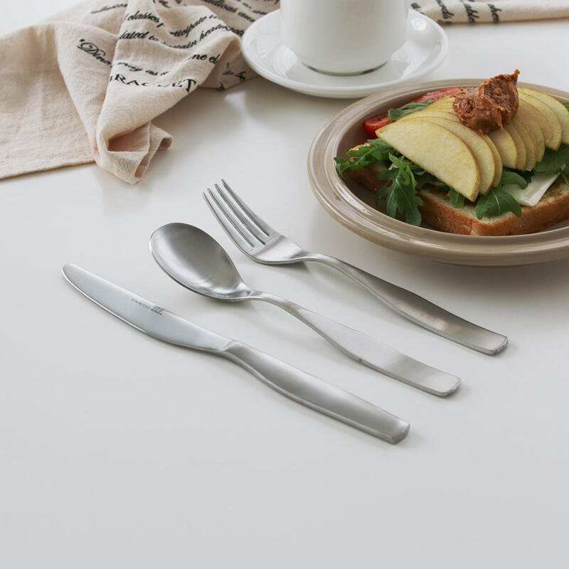 Domestic basic matte stainless steel cutlery fork spoon brunch Basic vegetable spoon