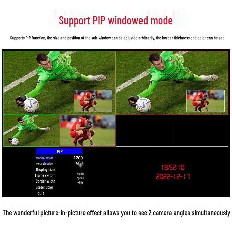DeviceWell HDS9325 4-Channel HDMI Video Switcher for Live Streaming