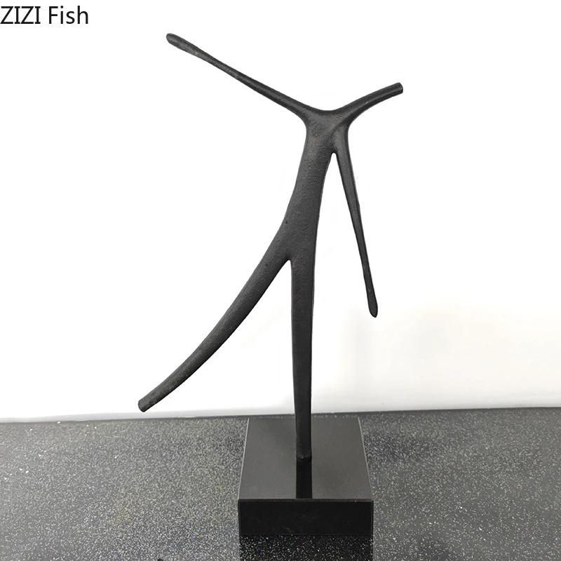 Abstract Dancer Figures Statue Artwork Ornaments Desk Decoration Dancer Metal Sculpture Abstract Crafts Room Aesthetic Decor