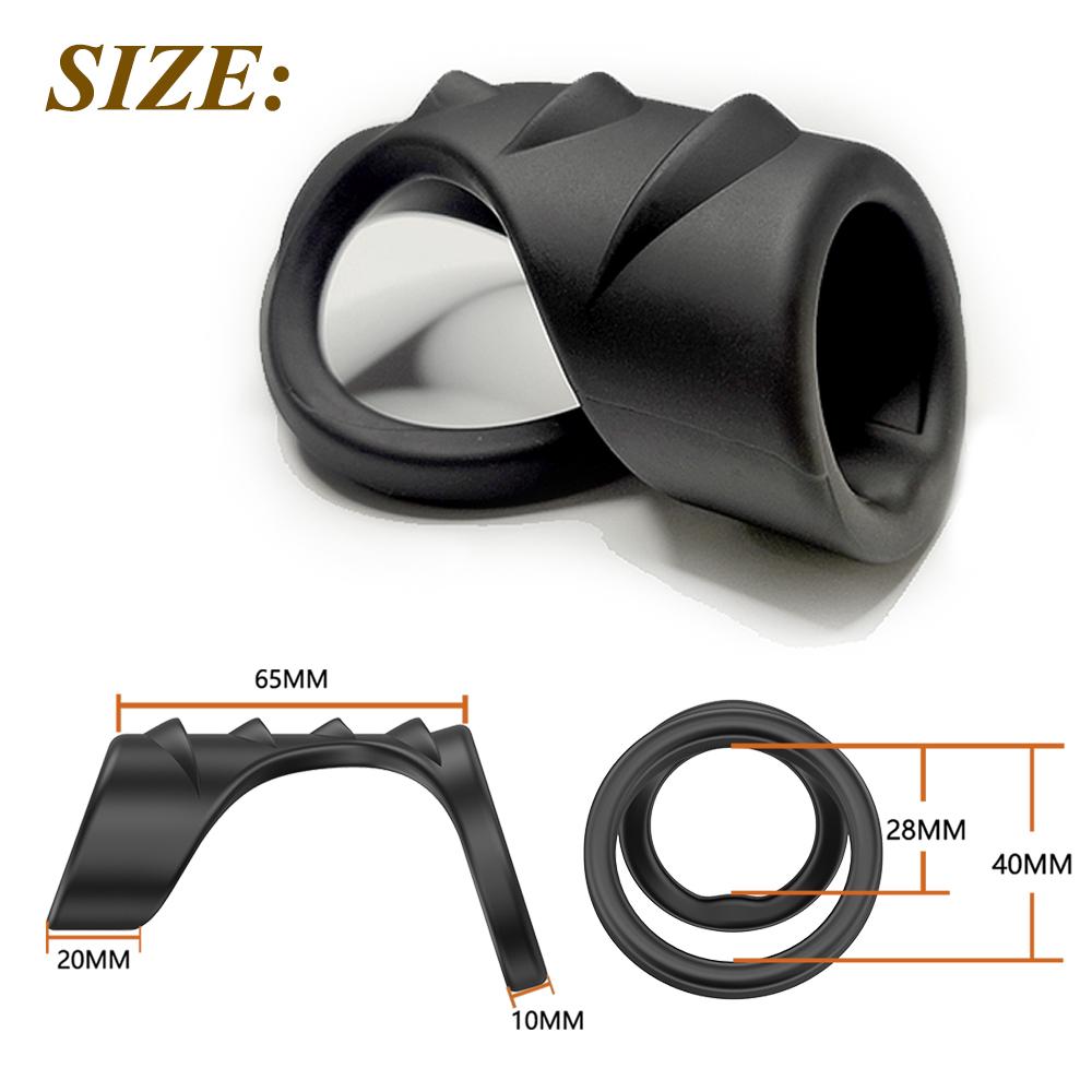 Lock Penis Ring Male Ejaculation Delay Sleeve Reusable Cock Ring Erection Sex Toys For Men Adult Product Silicone Adult Supplies