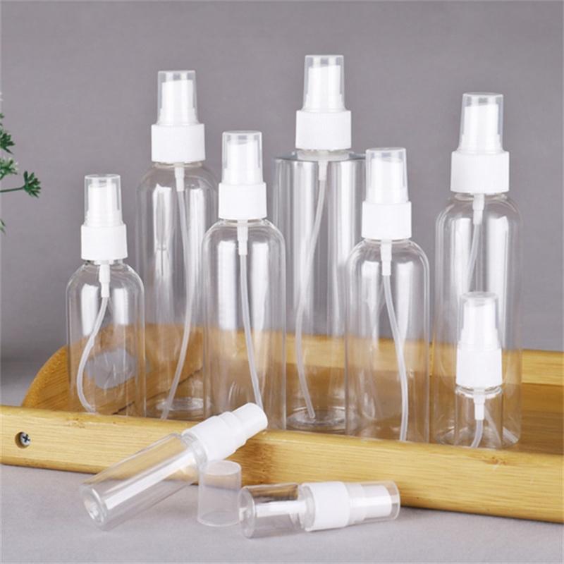 50PCS 10ml 30ml 50ml 100ml Clear Empty Spray Bottles Refillable Bottle Container Empty Cosmetic Containers Perfume Bottles