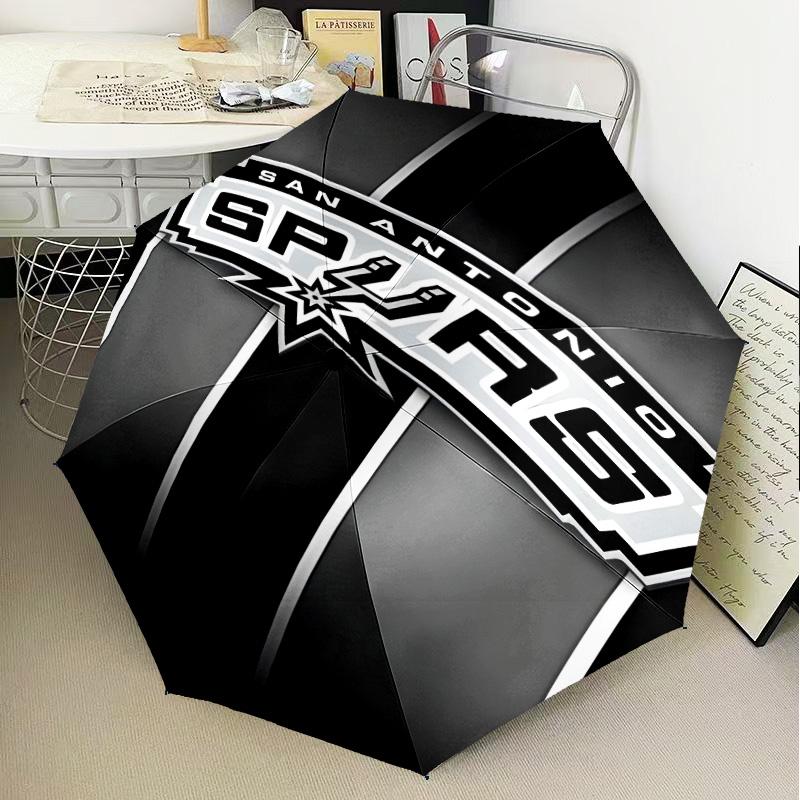 Antonio Spurs Logo Umbrella Folding umbrella, automatic umbrella 8-Frame for Travel, camping Use Gift for Halloween Christmas