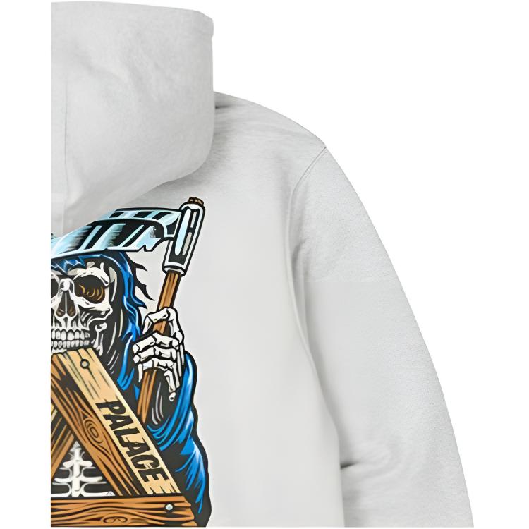 Palace Reaper Hood Grey Marl Unisex Tops P25HD004