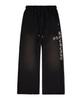 ROCKCAKE Washed Cross Lettering 2Way Jogger - Black