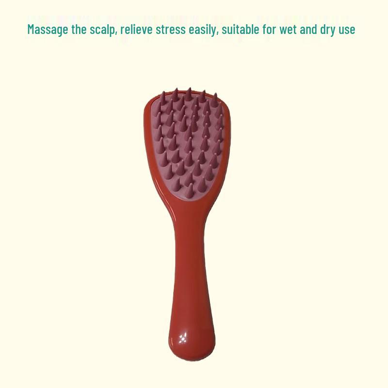 Long-Handled Silicone Scalp Massage Comb for Men & Women - Itch Relief & Deep Clean Shampoo Brush
