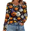 Women's Halloween Print Fashionable Long-sleeved Top
