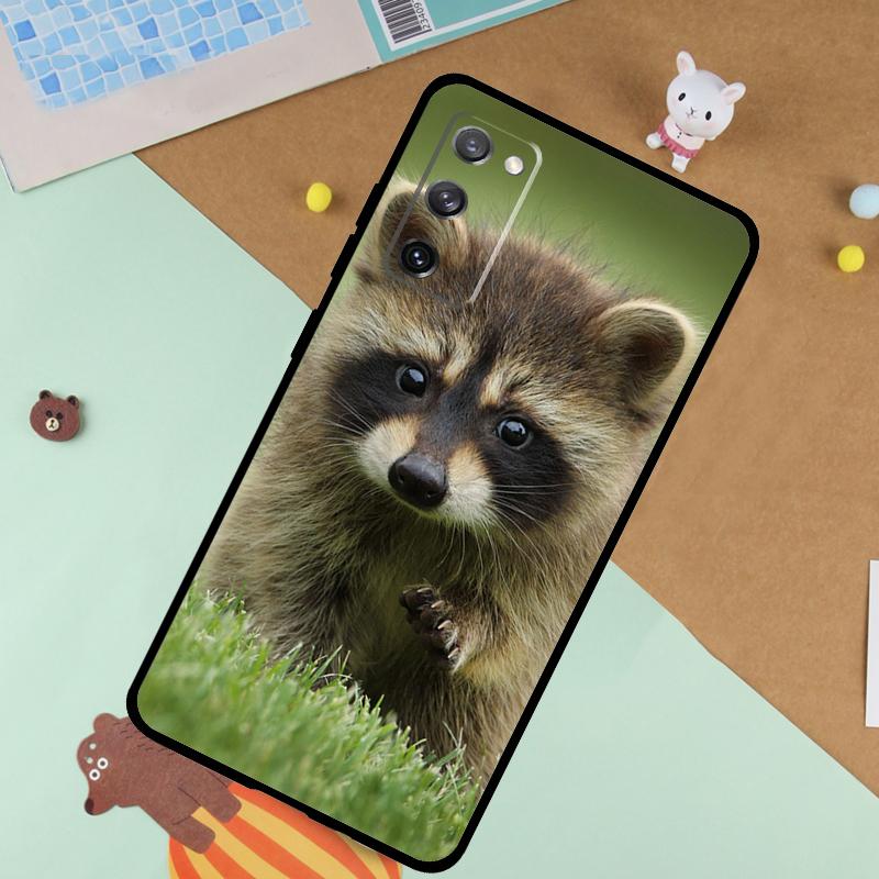 Raccoon Soft Case For Samsung Galaxy S24 Ultra S9 S10 S20 S22 S21 Plus S23 FE S25 Ultra Funda Cover