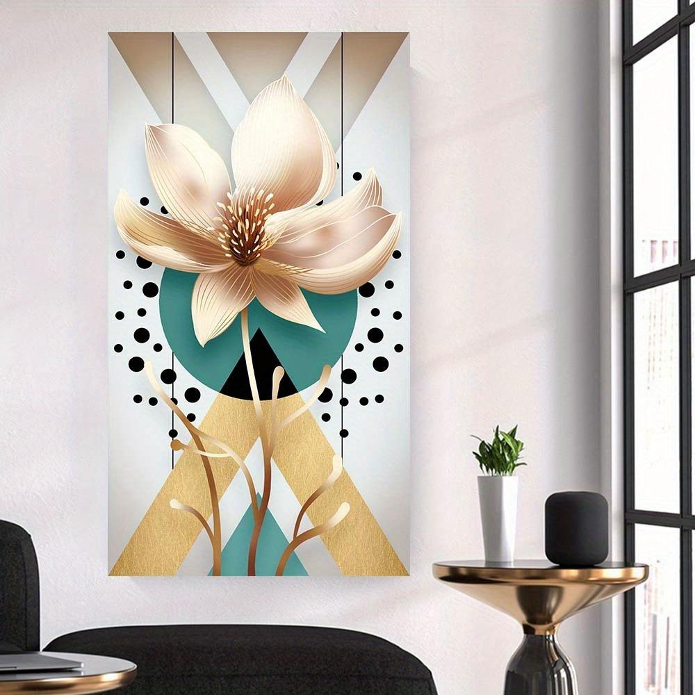 

Картина на холсте Скандинавский Абстрактный Цветок Роскошные Золотые Линии Современные Постеры и Принты Настенное Искусство Картина для Галереи Домашний Декор 50x100cm