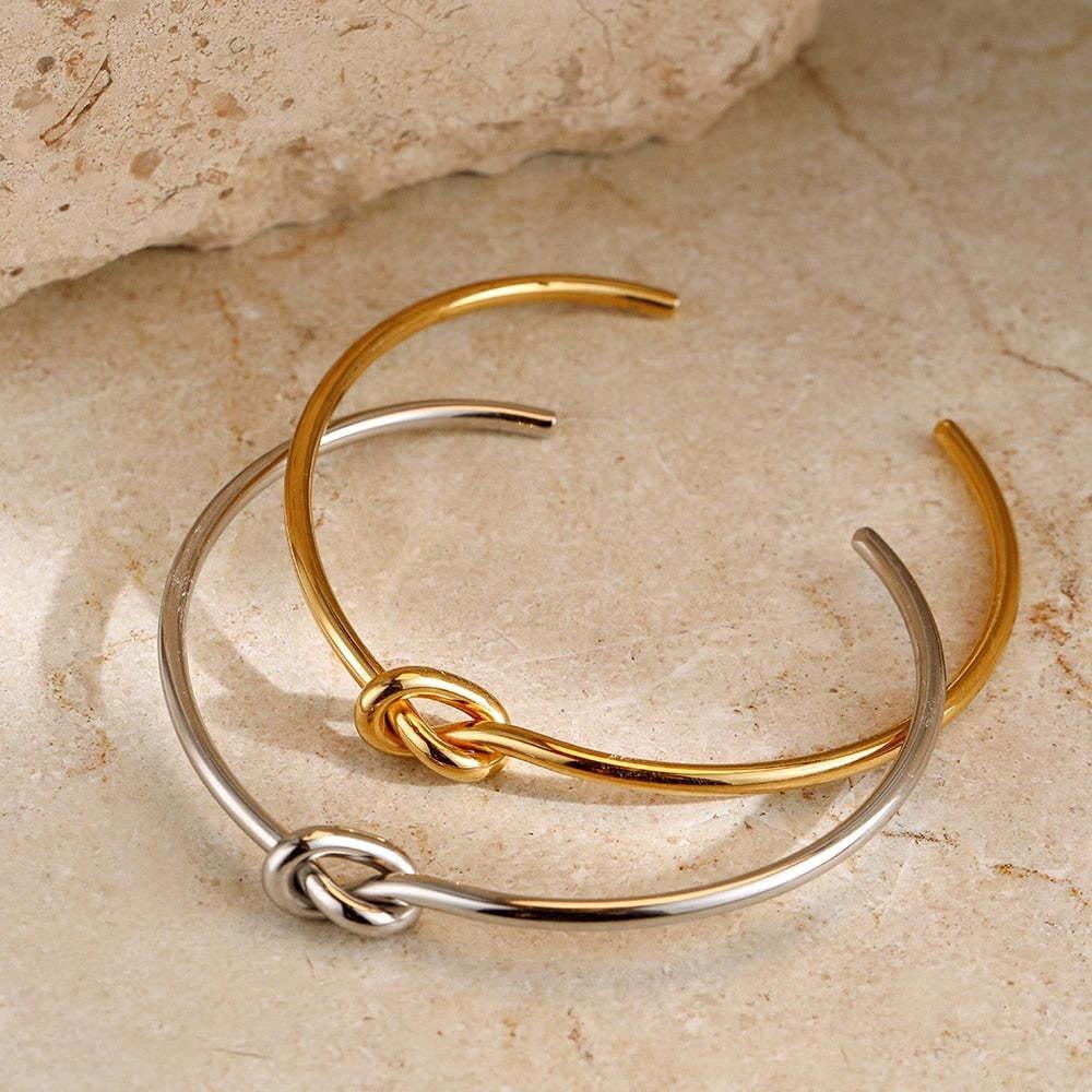 Stainless Steel Bracelets Vintage Fashion Woven Twist Texture Bangles for Women Zircon Statement Streetwear Goth Gifts