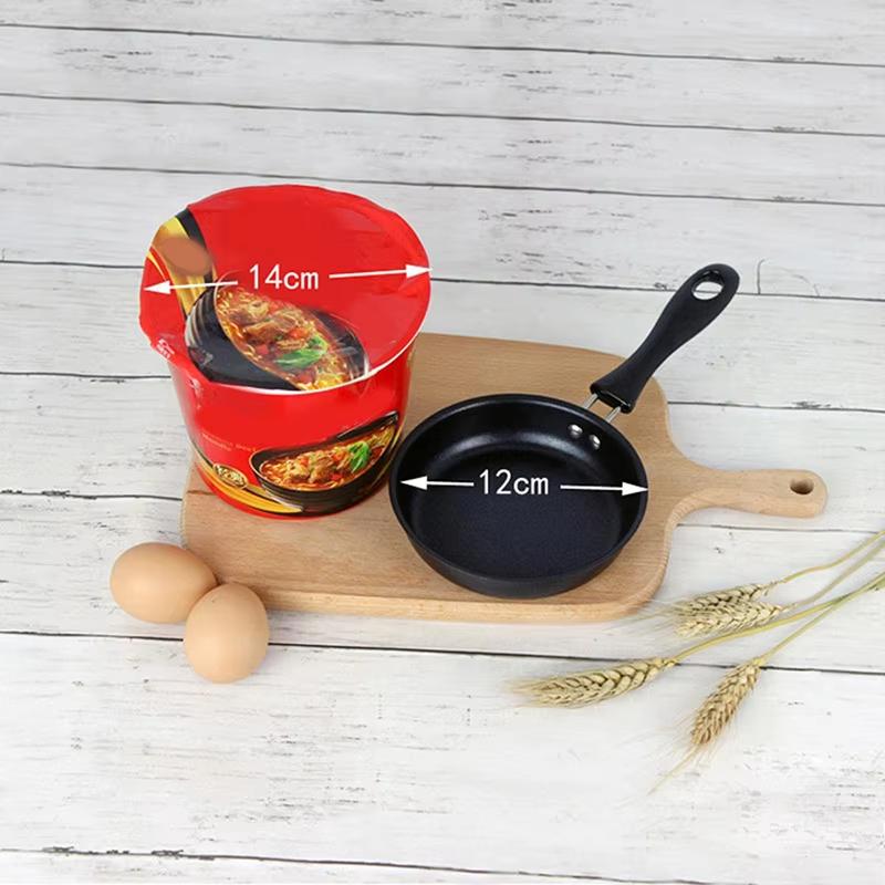12cm Mini Portable Camping Cooking Steak Frying Pan Nonstick Frying Egg Pan Omelet Pan Gas Stove Induction Hob Kitchen Cookware