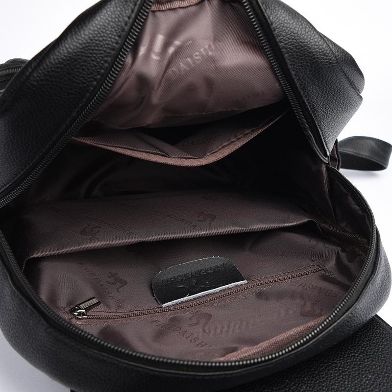 New Women's Casual Backpack European and American Trendy Outdoor Travel Fashion Soft Leather Backpack Versatile Student Bag