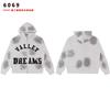 Vintage Washed Distressed Hoodie Denim Pants Set Mens Streetwear Oversized Cotton Sweatshirt Casual Outfit