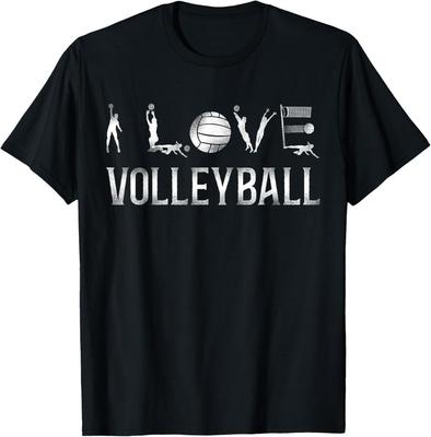 Volleyballspieler Team Vintage Ich liebe Volleyball T-Shirt