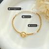 Korean Fashion Freshwater Pearl Bracelet with 18K Gold OT Clasp