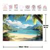 1pc tropical beach scene background polyester fabric palm trees and sea view wall decoration party and home decoration