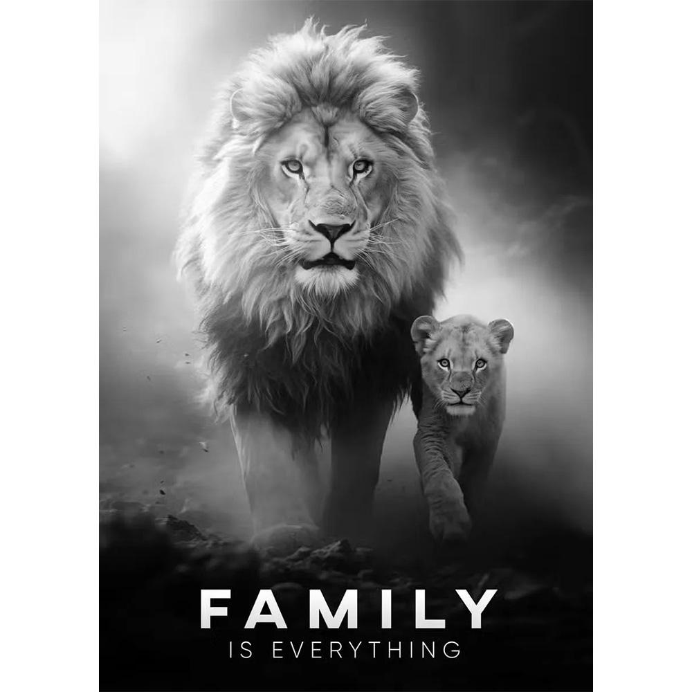 Animal Motivation Poster Panther Lion Motivational Canvas Posters Prints Canvas Painting Focus Conquer Fearless Mural Wall Decor
