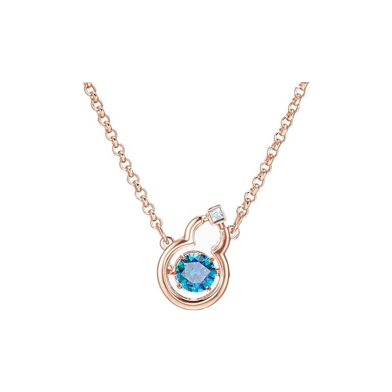 Swarovski Blue Gourd Pendant Necklace Women necklace Rose-Gold 5539906