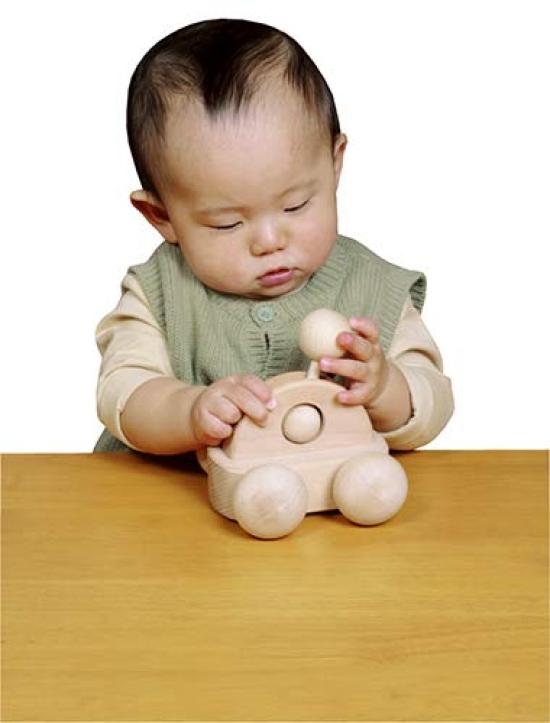 Sakai Sangyo of the Wooden Music Box Baby First Studio Ghibli Good Baby Shower Made In Solid Unpainted "Whisper Forest" (Stroll) - Gift, Toy, Song,