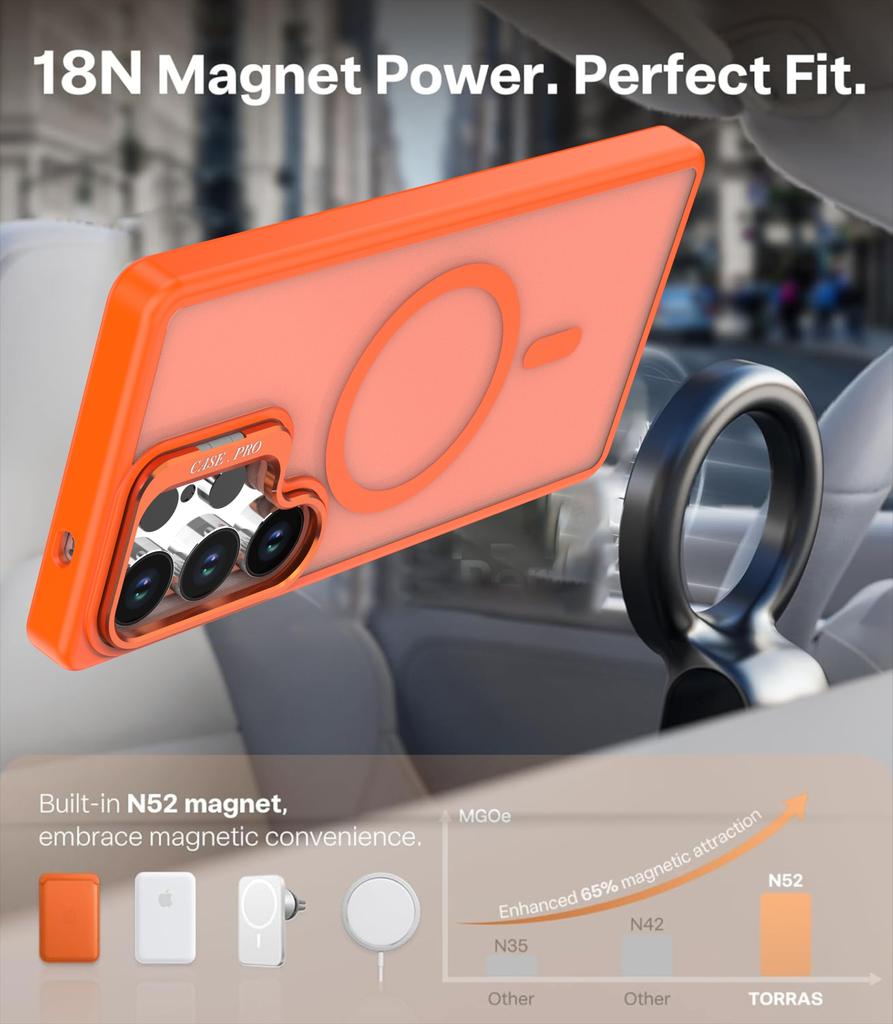 For Magsafe Magnetic Metal Lens Protection Stand Case For Samsung Galaxy A56 A17 A07 A36 A26 A16 A06 A55 A35 A25 A15 A05S Cover