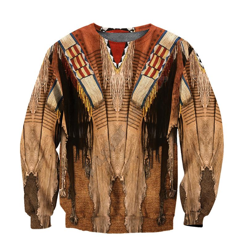 Spring New Men's Sweatshirt Fashionable 3D Digital Loose Casual Round Neck Pullover Top