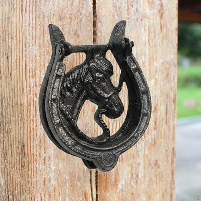 Horse Head Door Knocker Vintage Versatile Easy To Install Premium Decorative Durability Creative